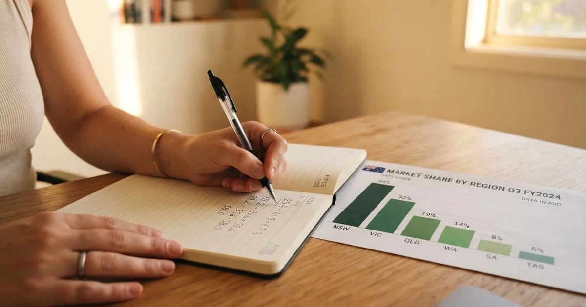 A calculator sitting next to a printed percentage chart on a desk.